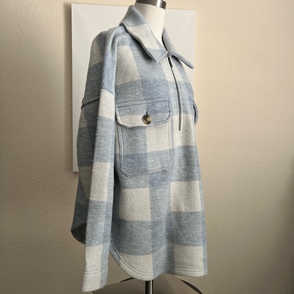 Madewell Buffalo Check Popover Sweater New Medium - Picture 12 of 13